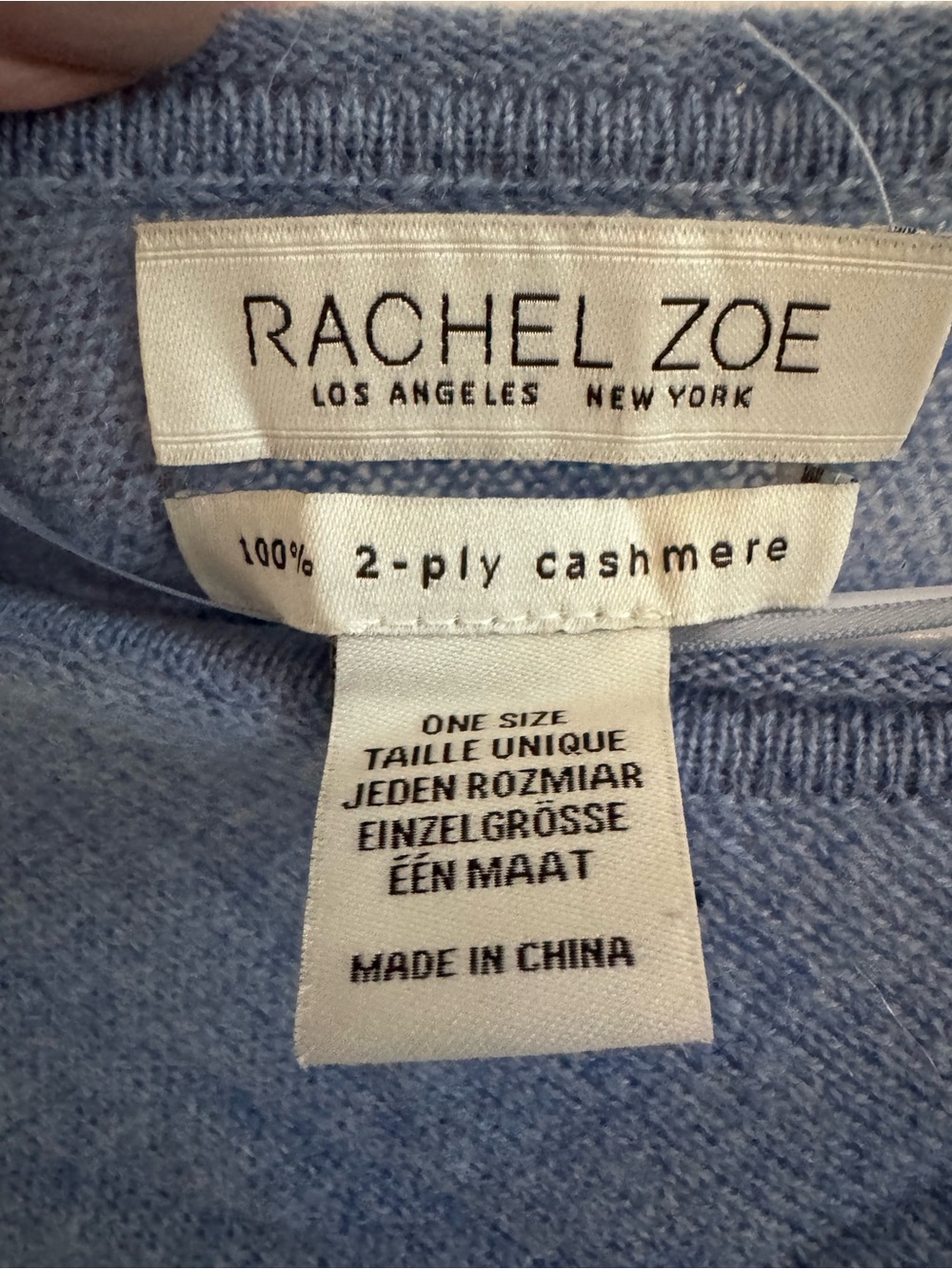 Rachel Zoe Women's cashmere Light Blue poncho- Stylish Casual